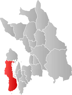 Lage der Kommune in der Provinz Akershus