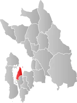 Lage der Kommune in der Provinz Akershus