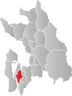 Lage der Kommune in der Provinz Akershus