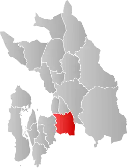 Lage der Kommune in der Provinz Akershus