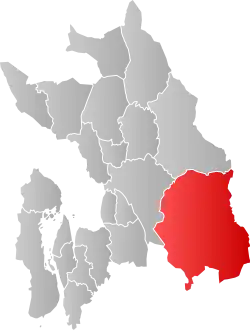 Lage der Kommune in der Provinz Akershus