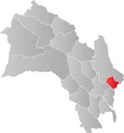 Lage der Kommune in der Provinz Buskerud