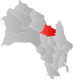 Lage der Kommune in der Provinz Buskerud