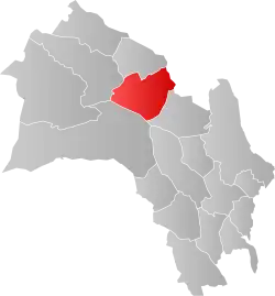 Lage der Kommune in der Provinz Buskerud