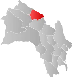 Lage der Kommune in der Provinz Buskerud