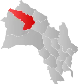 Lage der Kommune in der Provinz Buskerud