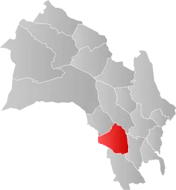 Lage der Kommune in der Provinz Buskerud