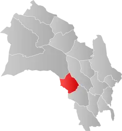 Lage der Kommune in der Provinz Buskerud