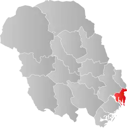 Lage der Kommune in der Provinz Telemark