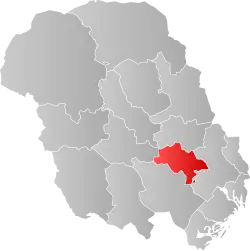 Lage der Kommune in der Provinz Telemark