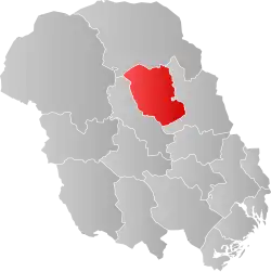 Lage der Kommune in der Provinz Telemark