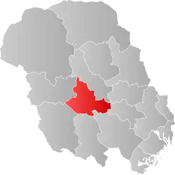 Lage der Kommune in der Provinz Telemark