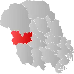 Lage der Kommune in der Provinz Telemark
