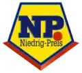 Das Logo von NP. Niedrig-Preis bis 2010
