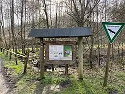 Info-Tafel am Amphibienlaichgebiet im Eschbachtal