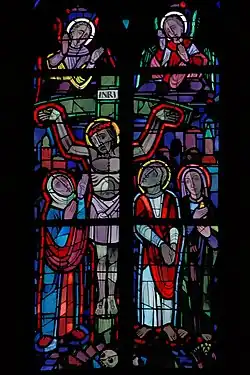 Jesus am Kreuz (rechtes Chorfenster oben)