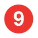 Rundes Liniensymbol mit dem weißen Zahl 9 in rot gefülltem Kreis vor neutralem Hintergrund.