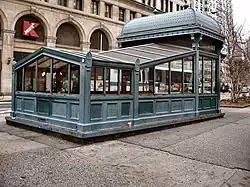 Nachbau eines Eingangs­kiosks am Astor Place