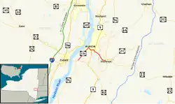 Karte der New York State Route 23B