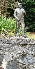 Quintin McKinnon Statue in Te Anau – zur Erinnerung an Quintin McKinnon und Ernest Mitchell