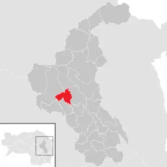 Lage der Gemeinde Naas (Steiermark) im Bezirk Weiz (anklickbare Karte)