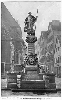 Nachtwächterbrunnen, 1901.