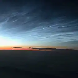 Während eines Transatlantikflugs aufgenommen