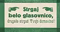 „Zerreiße den weißen Stimmzettel oder du zerreißt dein Land!“