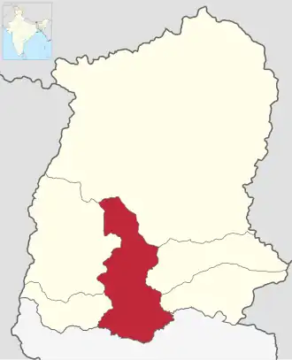 Positionskarte des Distrikts Namchi