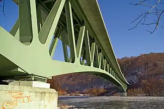 Warrenträger, Maintalbrücke Nantenbach (1993) über den Main, Deutschland