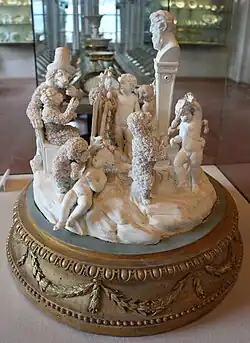 Gruppe Die Schule der Bären, in erhabenem Biskuitporzellan, ca. 1785.