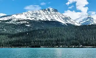 Nordwest-Ansicht vom Wapta Lake (mit Mount Victoria (rechts))