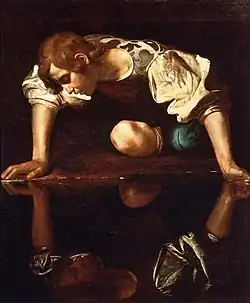 Beleuchtungsperspektive. Michelangelo Merisi da Caravaggio: Narziss, 1597–1599.