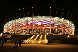 Das Stadion in Warschau