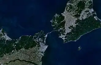 Satellitenaufnahme der Naruto-Straße