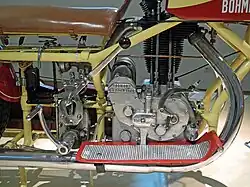 Detailaufnahme des von A. H. Liebisch entworfenen 600-cm³-Motors