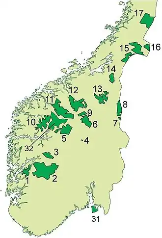 Die Nationalparks in Süd-Norwegen (Der Folgefonna hat Nummer 1)