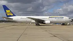 ZS-PBI Boeing 767 von Nationwide auf dem Flughafen London Gatwick