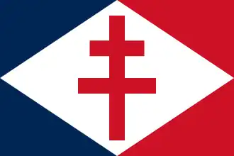 1940–1944 Gösch der Freien Französischen Seekräfte (FNFL)