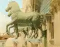Die Bronzequadriga des Markusdoms, handkoloriert