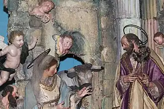 Geburt Christi mit Maria, Josef und dem Ochsen