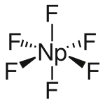 Strukturformel von Neptuniumhexafluorid