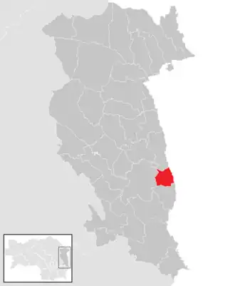 Lage der Gemeinde Neudau im Bezirk Hartberg-Fürstenfeld (anklickbare Karte)