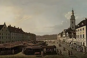 Neuer Markt mit Marienkirche, ca. 1785