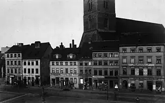 Der Neue Markt am Fuße der Marienkirche, ca. 1880