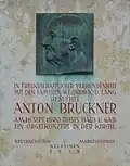 Gedenktafel für Anton Bruckner