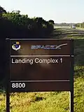 Beschilderung des Landing Complex 1