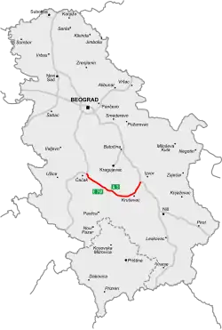 Verlauf des Autoput A5