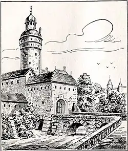 Historische Befestigung des Turms