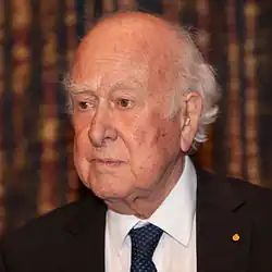 Peter Higgs, britischer theoretischer Physiker und Nobelpreisträger